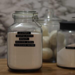 homemade laundry powder in a glass jar